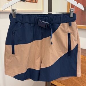 Thrive Société Blocked Utility Hiking Short - Ocean/Latte